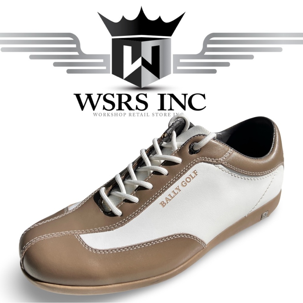 Bally White Beige Taupe Golf Shoes 7.5 View 2
